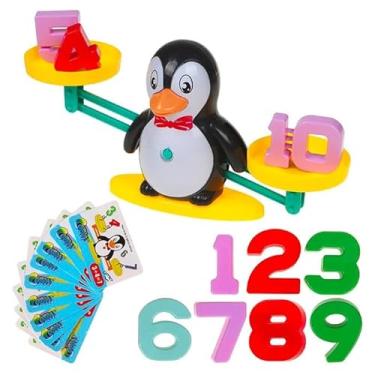 Imagem de Jogo Balança do Pinguim Brinquedo Infantil Aprendendo a Somar Lúdico Matemática