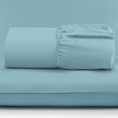 Imagem de Jogo de Lençol Solteiro Casal Queen(AZUL CLARO-CASAL PADRÃO 3 PEÇAS)