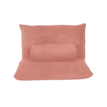 Imagem de Kit Jogo de Lençol de Manta Soft Plush Solteiro/Casal/Queen e King para o inverno(Pêssego-King Peças)