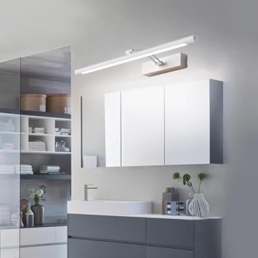 Imagem de Luzes de parede espelhadas de LED para banheiro Lâmpada de parede com ângulo ajustável rotativo de 270° moderno metal à prova d'água Arandelas de parede imagem alimentada pela rede iluminação sobre