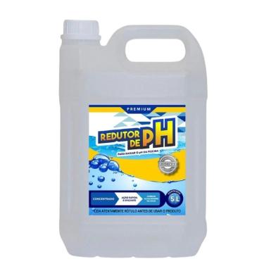 Imagem de Redutor de PH e Alcalinidade Piscina Para Limpeza Aguas Cristalinas Ação Rapida (5 Litros)