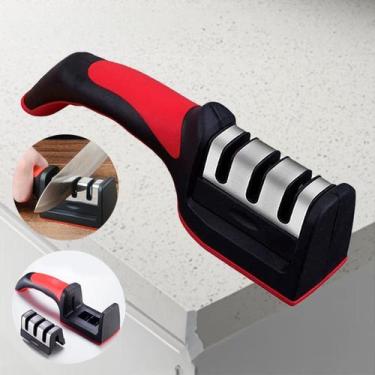 Imagem de Afiador Amolador Manual De Facas Diamantado Vermelho - Relet