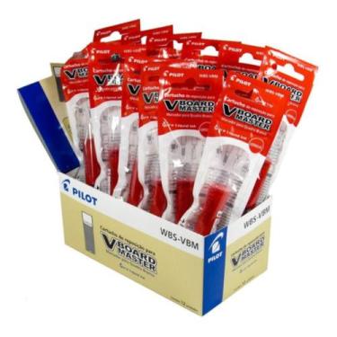 Imagem de Refil pincel marcador quadro branco vermelho wbs vbm 12un - PILOT