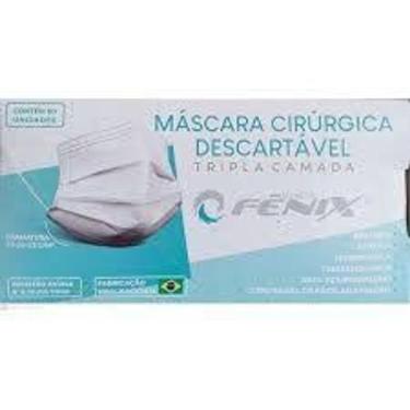 Imagem de Mascara descartavel  tripla c/50 azul - FENIX