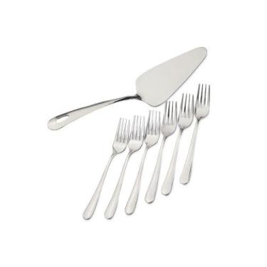 Imagem de Conjunto para Servir Bolo em Inox 7 Peças Class Home, Prateado