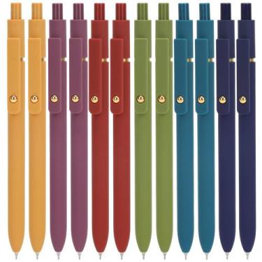 Imagem de Canetas de gel Ddaowanx de 0,5 mm, tinta preta de secagem rápida, 12 u