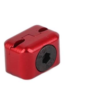 Imagem de Cunyuer Fivela de grampo de cabo de descanso de flecha, clipe de metal para tiro com arco e flecha, botão de ajuste para arco composto (vermelho)