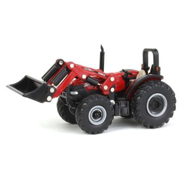 Imagem de Miniatura Trator Case IH Farmall 105A Pá Carregadeira 1:64