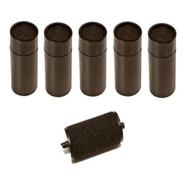 Imagem de 5 Roletes Tinta Para Etiquetadora Fixar Tinteiro Mx5500, 221 - NAVY-PR