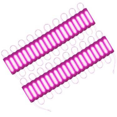 Imagem de Juren Módulo LED COB de 40 unidades de 80 a 100 lm, cada módulo, luz decorativa à prova d'água para letreiros publicitários com fita adesiva na parte traseira (rosa)