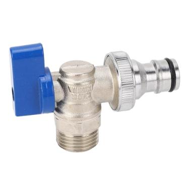Imagem de Fafeicy Válvula ângulo de Latão, 1/4 de Giro Válvula Desligada Com água G1/2in Entrada Masculina G3/4in Tomada Masculina e Adaptador G3/8in