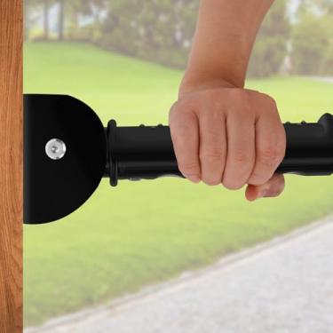 Imagem de Maçaneta dobrável para porta, barra dobrável de 14 cm, barra de apoio de escada estendida antiderrapante, alça de apoio para assistente de porta, alça de segurança de porta de até 158 kg para idosos