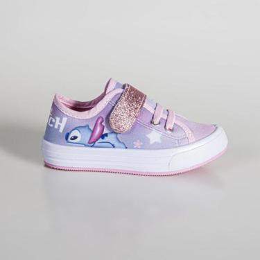 Imagem de Tênis Infantil Stitch Com tiras autocolantes Dst03wisb Rosa - DISNEY, 