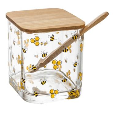 Imagem de LYOR - Açucareiro com Tampa em Vidro e Colher de Bambu New Bug 8cm x 9,5cm