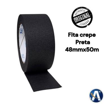 Imagem de Fita Adesiva Crepe Preta 48Mmx50M