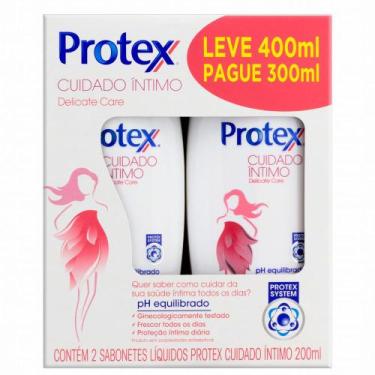 Imagem de Kit Sabonete Líquido Íntimo Protex Delicate Care 2 Unidades 200ml