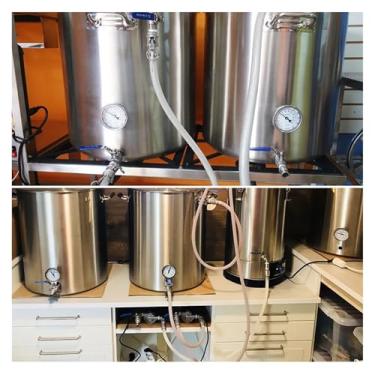 Imagem de Fabricação caseira de cerveja Weldless Bi-metal Thermometer Kit, 3"Face & 2"Probe, 1/2"MNPT, 0~220F degree, Beer Brewing Thermometer, Homebrew Kettle Bar Tool Acessórios para vinho