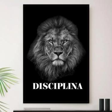 Imagem de Genérico, Quadro Leão Disciplina Escritorio Sala Decorativo A4 23x33cm