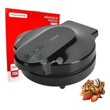 Imagem de Waffleira Elétrica Tomate Potência 1000w Rápida Fácil Cor Preto, 220V