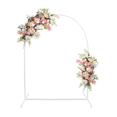 Imagem de AXHJ Suporte de arco de balão de 1,8 m com base para chão, kits de arco de balão quadrado com sacos de água para decorações de casamento, aniversário e festa
