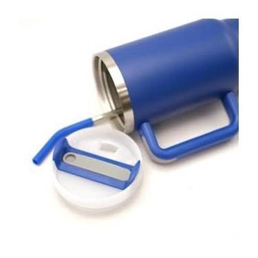 Imagem de Garrafa térmica em aço inoxidável Mantém as bebidas na temperatura ideal Ideal para o ginásio, trabalho, viagens e uso diário (Azul Royal)