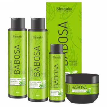 Imagem de Kit Capilar Barbosa com 4 Itens - Shampoo, Condicionador, Máscara e Finalizador - Extrato 100% Vegetal, Hidratação e fortalecimento