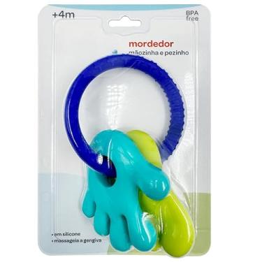 Imagem de Mordedor Chaveiro Mãozinha e Pezinho (Azul)