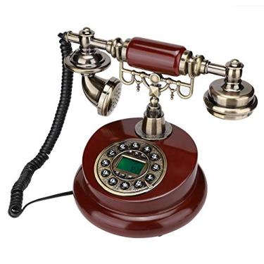 Imagem de RiToEasysports Telefone de Discagem de Estilo Antigo Com Número de Chamadas Verifique a Decoração da Sala de Estar Vintage Telefone, Resina+imitação de Madeira