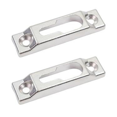 Imagem de Mewutal 2 peças de suportes de porta deslizante de pátio estilo gancho prata liga de zinco trava de porta de vidro deslizante para substituição de ferragens