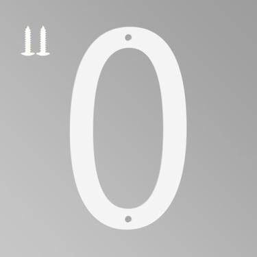 Imagem de Números de casa branca de 15 cm para uso externo, letras de metal para placas externas, letras de endereço de casa de alumínio antiferrugem para decoração de porta da frente, escritório e jardim