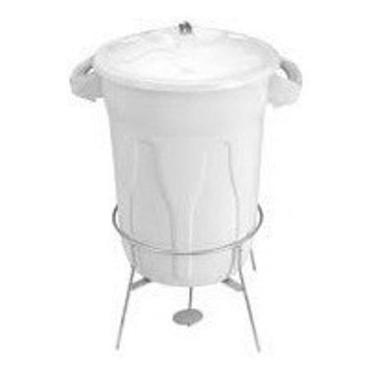 Imagem de Cesto Lixeira Plástico Pedal Com Armação Em Aço 20 Litros