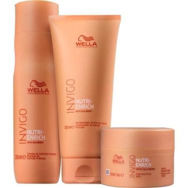 Imagem de Kit Shampoo 250ml Condicionador 200ml Máscara 150ml Invigo Nutri Enric