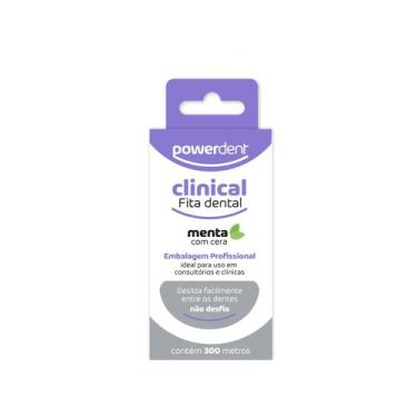 Imagem de Fita Dental Powerdent Clinical 300 Metros  Uso Diário e Higiene Bucal 