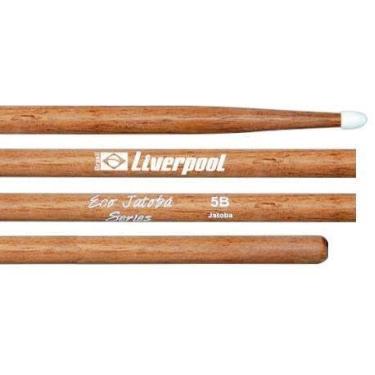 Imagem de Baqueta Liverpool Eco Jatobá Padrão 5B EJ-5BN com Ponta de Nylon Exotic Brazilian Hardwood