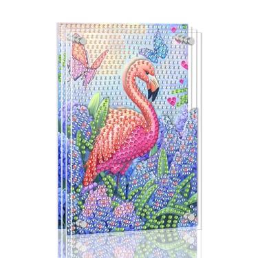 Imagem de Ginfonr Kit de pintura de arte de diamante DIY Acrylayers para adultos, pintura magnética de 4 camadas de pássaros, decoração de mesa em pé com efeito de profundidade dinâmica, presente de artesanato