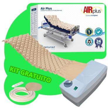 Imagem de Colchão Anti Escaras Pneumatico PREMIUM Completo 220v com Compressor e KIT DE REPARO GRATIS