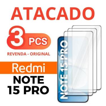 Imagem de Kit 3 Películas De Vidro 3D Para Redmi Note 15 Pro - Película Vidro Te