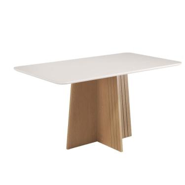 Imagem de Mesa para Sala de Jantar 160x90cm Isa Mel/Off White