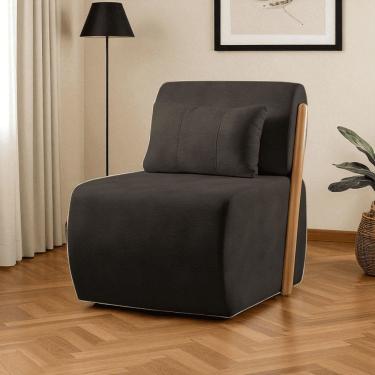 Imagem de Poltrona para Sala de Jantar Madeira Maciça Cecília Luxo Preto