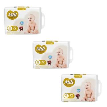 Imagem de Kit C3 Fralda Descartável Infantil Tam G - Mili Love Care - Mili Sa