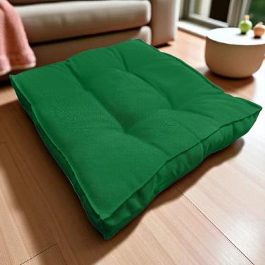 Imagem de Almofada Futon Cadeiras Bancos áreas 60x60 Cm Verde Bandeira