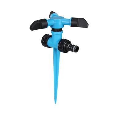 Imagem de Aspersor automático de gramado 360° giratório pequeno de três pinos aspersor automático de jardim irrigação irrigação