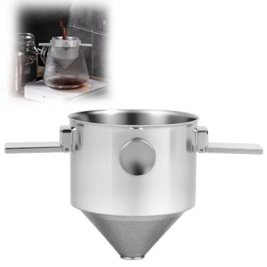Imagem de Gotejador de café de aço inoxidável, filtro de café despeje sobre cafeteira, coador de café dobrável, filtro de cone para viagem, acampamento (aço inoxidável)