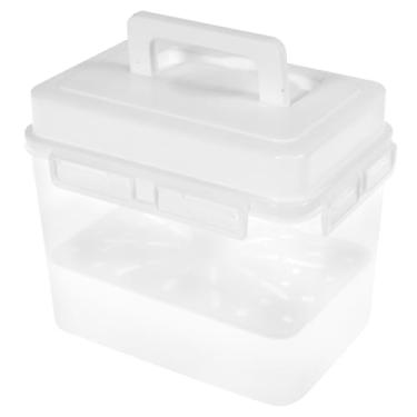 Imagem de Recipiente Kimchi transparente com placa de pressão, caixa de chucrute, recipiente de fermentação com alça oculta para picles ou outros alimentos fermentados (5L)