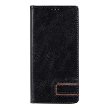 Imagem de Umiup Capa de couro para Samsung Galaxy S24ultra/S24plus/S24, capa de telefone carteira de negócios flip magnética com compartimento para cartão e suporte, preta, S24 Ultra