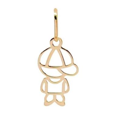 Imagem de Pingente Menino Filho Boné Ouro10k Peso 0.1gr Com 11mm - virtuale