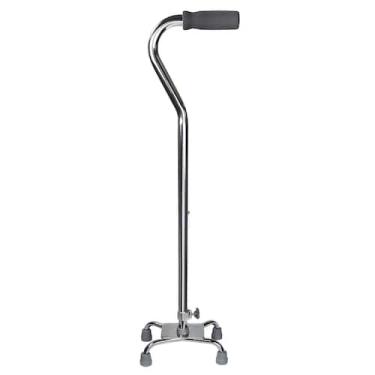 Imagem de Bastão de caminhada McKesson Quad Cane Steel Cromo Ajustável 76-99cm