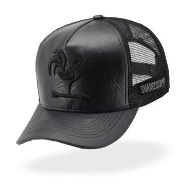 Imagem de Boné Masculino Feminino Country Sharecropper Frente em Couro Bordado G