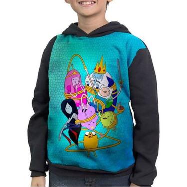 Imagem de Casaco Moletom Infantil Hora De Aventura Adventure Time - smoke, Preto