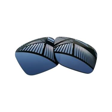 Imagem de MYCOURAG Lentes de reposição polarizadas com proteção UV para óculos de sol Oakley Holbrook XXL OO9487 61 mm – Revestimento polarizado espelhado de titânio